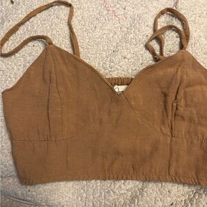 Stylish Light Brown Crop top